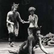 La Calisto by Cavalli; JT as Sylvano with Janet Hughes & Ugo Trama; Glyndebourne Festival; May/June 1974; photo: Guy Gravett