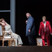 Götterdämmerung by Wagner; JT as Hagen with Lisa Gasteen & Peter Coleman-Wright; ROH; April/May 2006; photo: Clive Barda/ArenaPAL