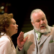 Bluebeard by Béla Bartók; JT as Bluebeard with Sally Burgess (Judith); Opera North; May/June 2005; photo: Bill Cooper