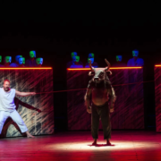 The Minotaur by Harrison Birtwistle; JT as Minotaur (Asterios) with Johan Reuter (Theseus); ROH; Jan 2013; photo: Bill Cooper
