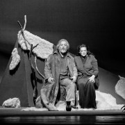 Parsifal by Wagner; JT as Gurnemanz with Violeta Urmana; ROH; Dec 2001; photo: Clive Barda/ArenaPAL