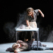 The Nose by Dmitri Shostakovich; JT as Yakovlevich, Clerk, Doctor with Rosie Aldridge (Mrs Yakovlevitch); ROH; Oct/Nov 2016; photo: Bill Cooper