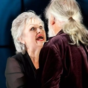 King Lear by Shakespeare; JT as King Lear with Susan Bullock (Goneril); The Grange Festival, Hampshire; July 2021; photo: SIMON ANNAND